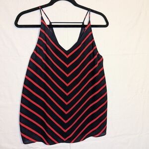LOFT Black and Red Sleeveless Camisole